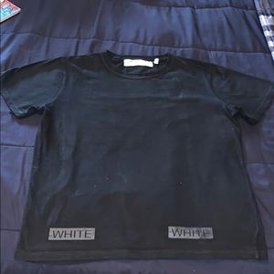 Off-white shirt soft cotton black/orange